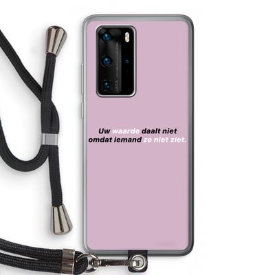 uw waarde daalt niet: Huawei P40 Pro Transparant Hoesje met koord