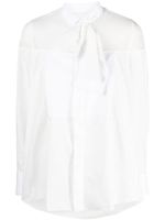 sacai chemise à col noué - Blanc