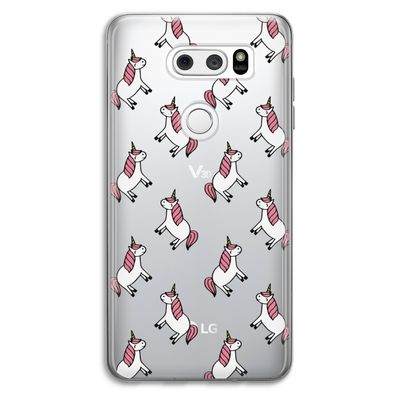 Eenhoorns overal: LG V30 Transparant Hoesje