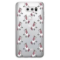 Eenhoorns overal: LG V30 Transparant Hoesje