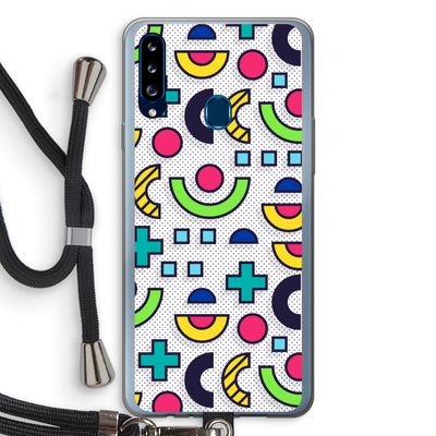 8-bit N°6: Samsung Galaxy A20s Transparant Hoesje met koord