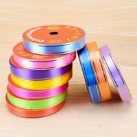 10 volumes Plastic lint Gift boeket linten Bowknot bloemen verpakking Ribands grootte: 1 6 cm * 8 m willekeurige kleur levering