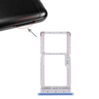 SIM-kaart lade + SIM-kaart lade/micro SD-kaart lade voor Xiaomi Redmi Note 6 Pro (blauw)