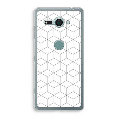 Zwart-witte kubussen: Sony Xperia XZ2 Compact Transparant Hoesje