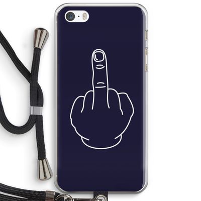 F**k U: iPhone 5 / 5S / SE Transparant Hoesje met koord