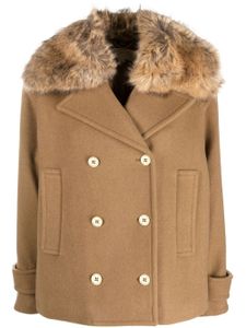 Michael Michael Kors double-breasted wool-blend jacket - Marron