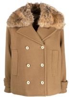 Michael Michael Kors double-breasted wool-blend jacket - Marron - thumbnail