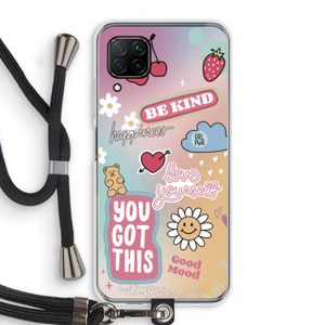 Positivity: Huawei P40 Lite Transparant Hoesje met koord