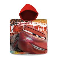 Disney Cars badcape/poncho met rode capuchon voor kinderen One size  - - thumbnail