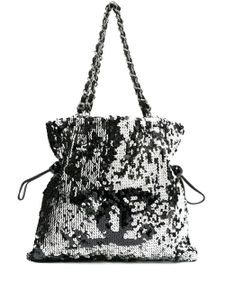 CHANEL Pre-Owned sac cabas CC brodé de sequins (2008) - Noir