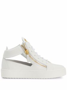 Giuseppe Zanotti baskets en cuir Kriss à découpes - Blanc