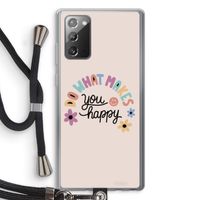 Happy days: Samsung Galaxy Note 20 / Note 20 5G Transparant Hoesje met koord