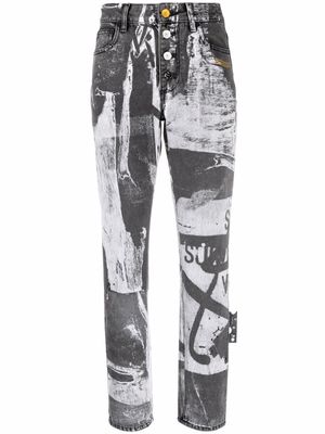 Off-White x Pablo Tomek pantalon à taille haute - Noir