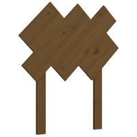 vidaXL Hoofdbord 72,5x3x81 cm massief grenenhout honingbruin - thumbnail