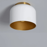 Plafondlamp zwart of wit & goud rond 'Koloman' E27 fitting design lamp 200mm Plafondlamp zwart of wit & goud rond 'Koloman' E27 fitting design lamp 200mm