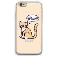 Miauw: iPhone 6 Plus / 6S Plus Transparant Hoesje