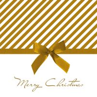 Ambiente kerst thema servetten - 20x st - 33 x 33 cm - goud - Merry Christmas   - - thumbnail