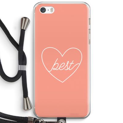 Best heart: iPhone 5 / 5S / SE Transparant Hoesje met koord