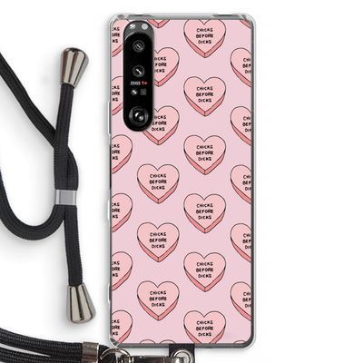 Chicks before dicks: Sony Xperia 1 III Transparant Hoesje met koord