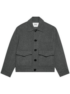AMI Paris veste boutonnée à col pointu - Gris