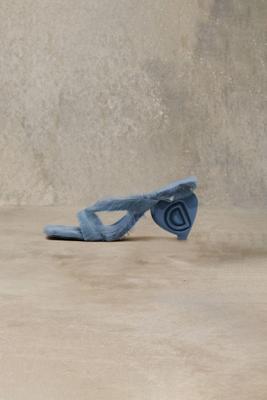 Sandalen met hartvormige pels studio - BLACK - 40