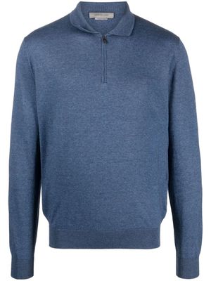 Corneliani sweat à col zippé - Bleu