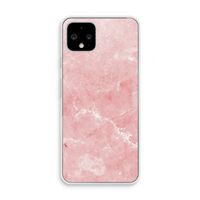 Roze marmer: Pixel 4 Transparant Hoesje
