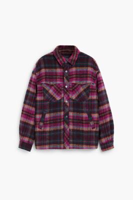 Geruite jas met zakken - RED - M