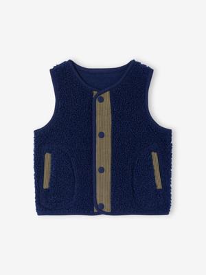 Mouwloos vest met drukknoopsluiting aan de voorkant marineblauw