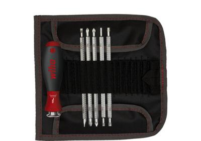 Wiha 281T601 Schroevendraaier met wisselschachtenset SYSTEM 6 assorti 7-delig incl. roletui - 32298