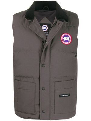Canada Goose gilet matelassé Freestyle à patch logo - Gris