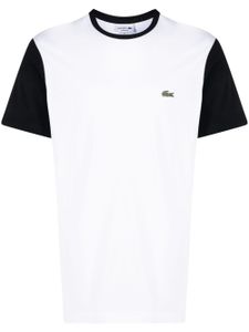 Lacoste t-shirt colour block à patch logo - Blanc