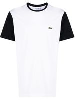 Lacoste t-shirt colour block à patch logo - Blanc