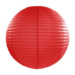 Luxe bol feest lampion - rood - dia 35 cm - papier