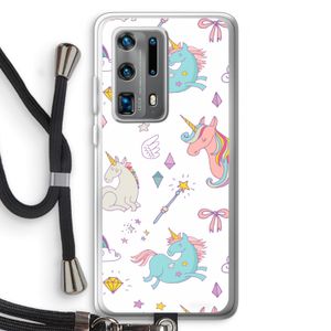 Fantasiewereld: Huawei P40 Pro Plus Transparant Hoesje met koord