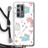 Fantasiewereld: Huawei P40 Pro Plus Transparant Hoesje met koord