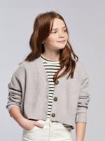 Kort vestje voor meisjes JONEN gemêleerd grijs Kort vestje voor meisjes JONEN gemêleerd grijs