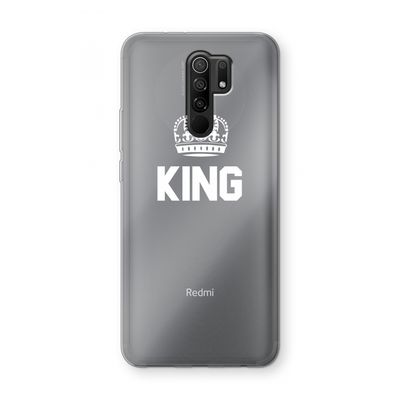 King zwart: Xiaomi Redmi 9 Transparant Hoesje