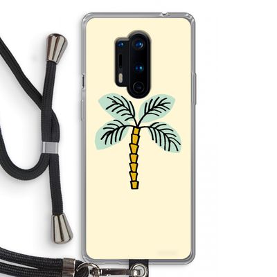 Palmboom: OnePlus 8 Pro Transparant Hoesje met koord