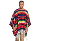 Boland Diego Mexico Verkleedponcho Heren Rood One Size