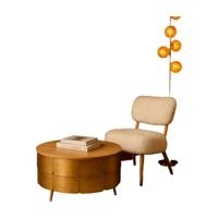 Hoofdtafel Home ESPRIT Gouden 90 x 90 x 45 cm