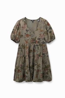 Jurk met camoflower en Mickey Mouse - GREEN - S