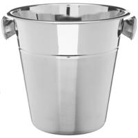 Secret de Gourmet Champagnekoeler/ijsemmer - zilver - 3 liter - metaal - 24 x 21 cm