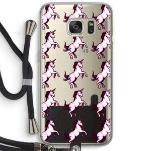 Musketon Unicorn: Samsung Galaxy S7 Transparant Hoesje met koord