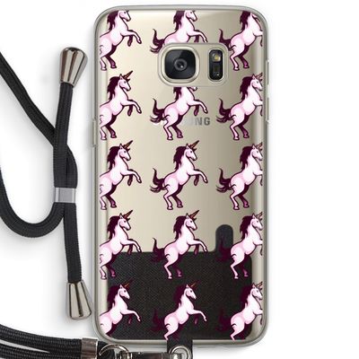 Musketon Unicorn: Samsung Galaxy S7 Transparant Hoesje met koord