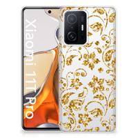 Xiaomi 11T | 11T Pro | TPU Case | Gouden Bloemen