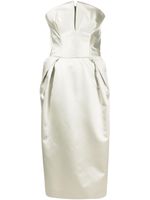 Maison Margiela robe bustier en soie à coupe mi-longue - Vert