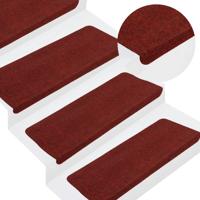 VidaXL Trapmatten zelfklevend 15 st 65x24,5x3,5 cm rood