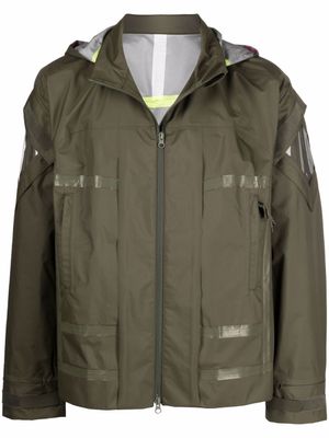Undercover veste imprimée à capuche - Vert