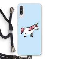 Eenhoorn: Samsung Galaxy A70 Transparant Hoesje met koord